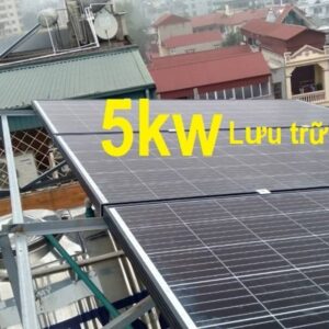 Hệ thống điện năng lượng mặt trời lưu trữ 5kw- hệ thống điện năng lượng mặt trời hybrid 5kw